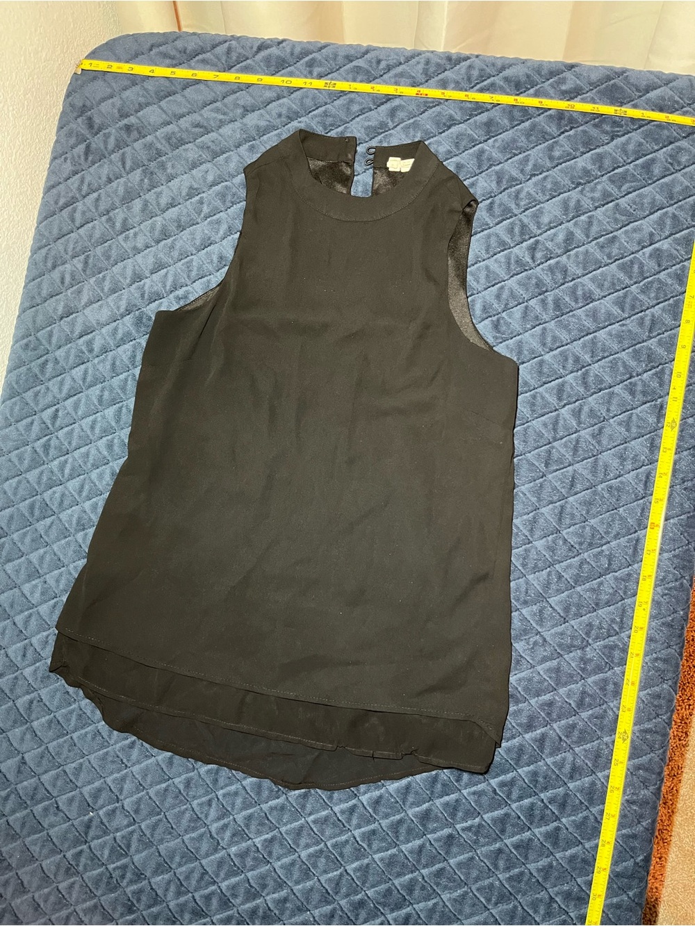 Japna Black Sleeveless Layered Shell Top